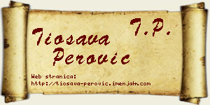 Tiosava Perović vizit kartica